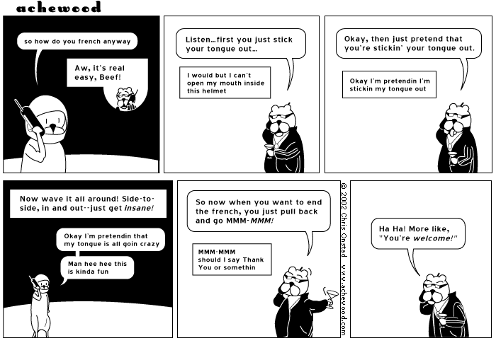 Is that what frenching is like? I forget; I have not done it in a while. comic