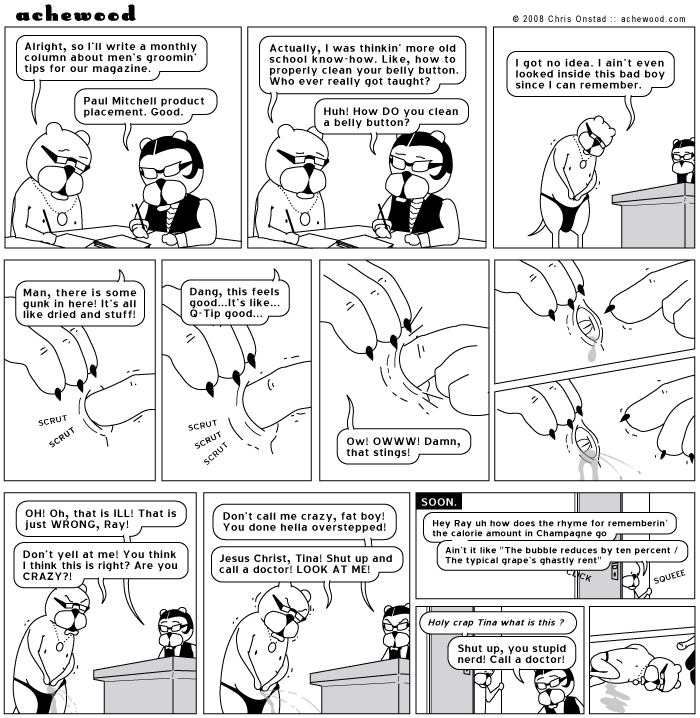 It's a clear fluid, not blood. In a way, that's worse. comic