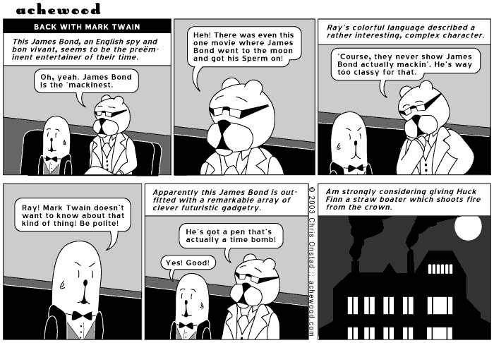 I don't think the movies ever indicated what sort of music James Bond liked? comic