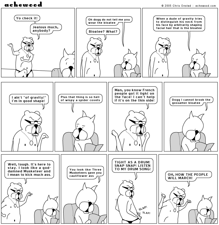 How many cauliflower asses clenched in anger at panel 3? Be honest. It's the comb-over of the Internet age. comic