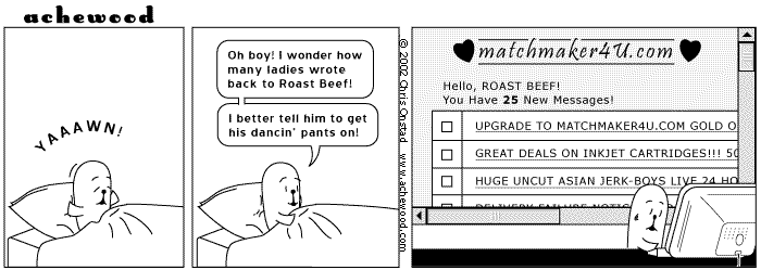 ALIEN ASS, eClub Newsletter, Photos of singles in your area, MORTGAGE ETC comic