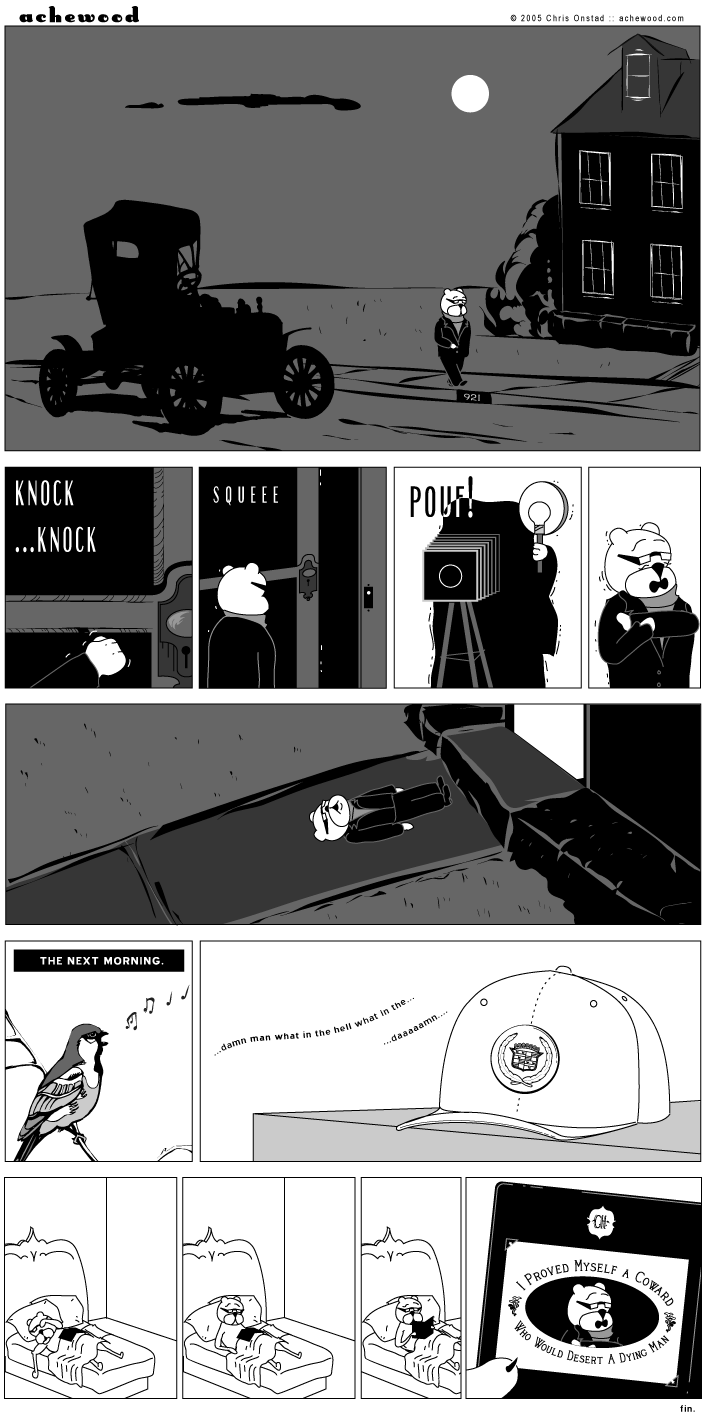 This whole thing is based on the time a dying man needed me and I deserted him. :( comic