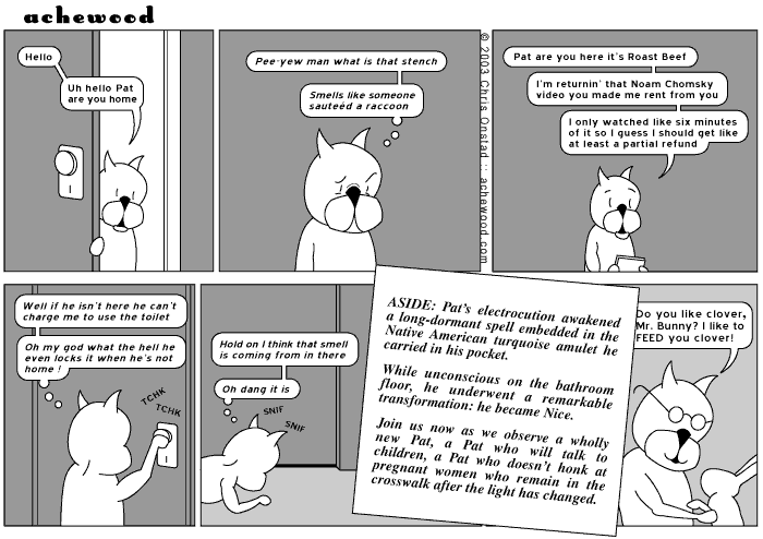 Achewood's second anniversary is Oct 1 comic