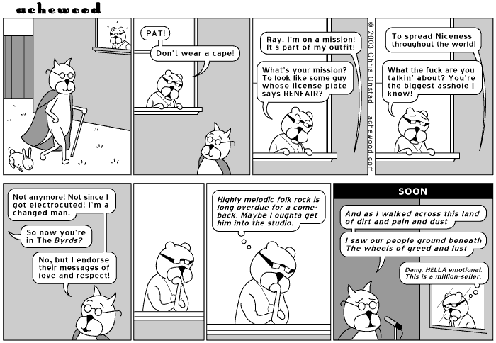 Achewood's 2nd anniversary is October 1 comic