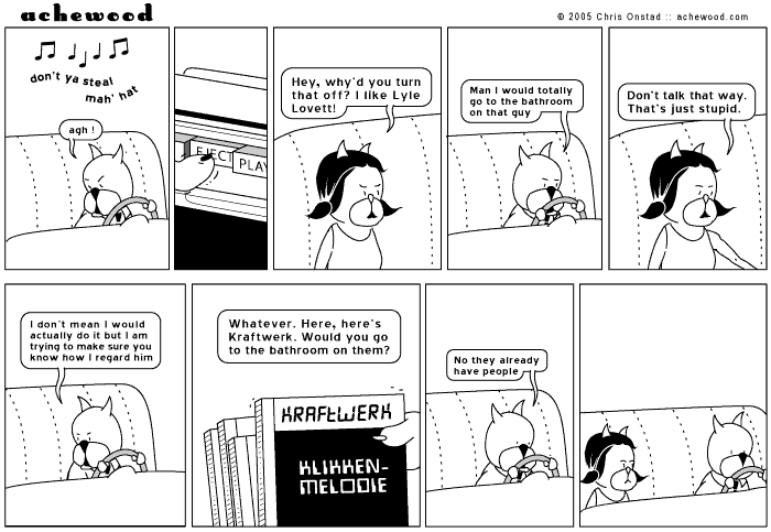 Hey, be careful! Don't get any on the robots! Jesus! Do you know what I paid for those?! (briefly loses cool and breaks with thick German accent) comic