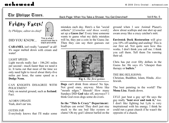 All people who enjoy facts will enjoy this picture of the first genius. comic