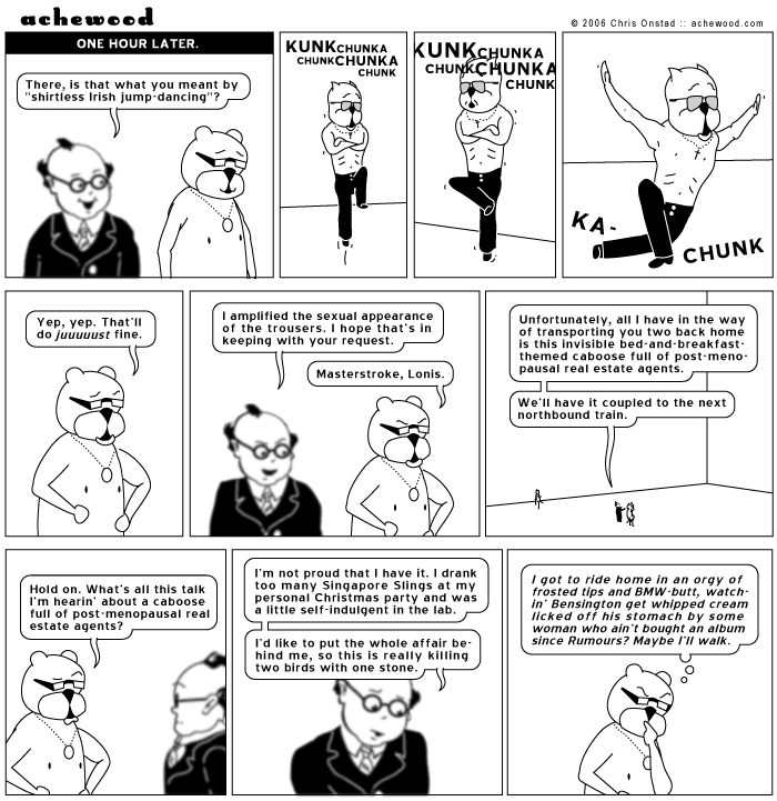 Lonis's shame is Bensington's future comic