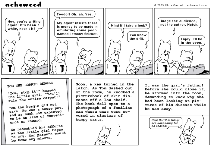 A series of unfortunate beagle micturations comic