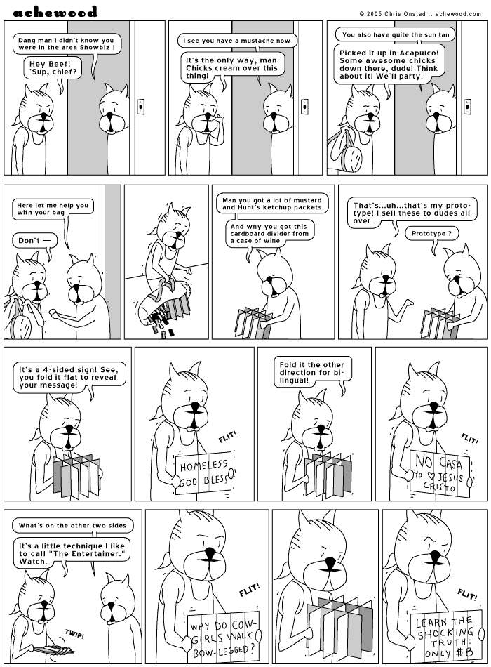 That is the mother of all unmotivated duffel drops comic