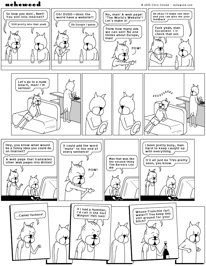Showbiz has him there. Roast Beef keeps the Frenchie fart-water around for his bitch. comic