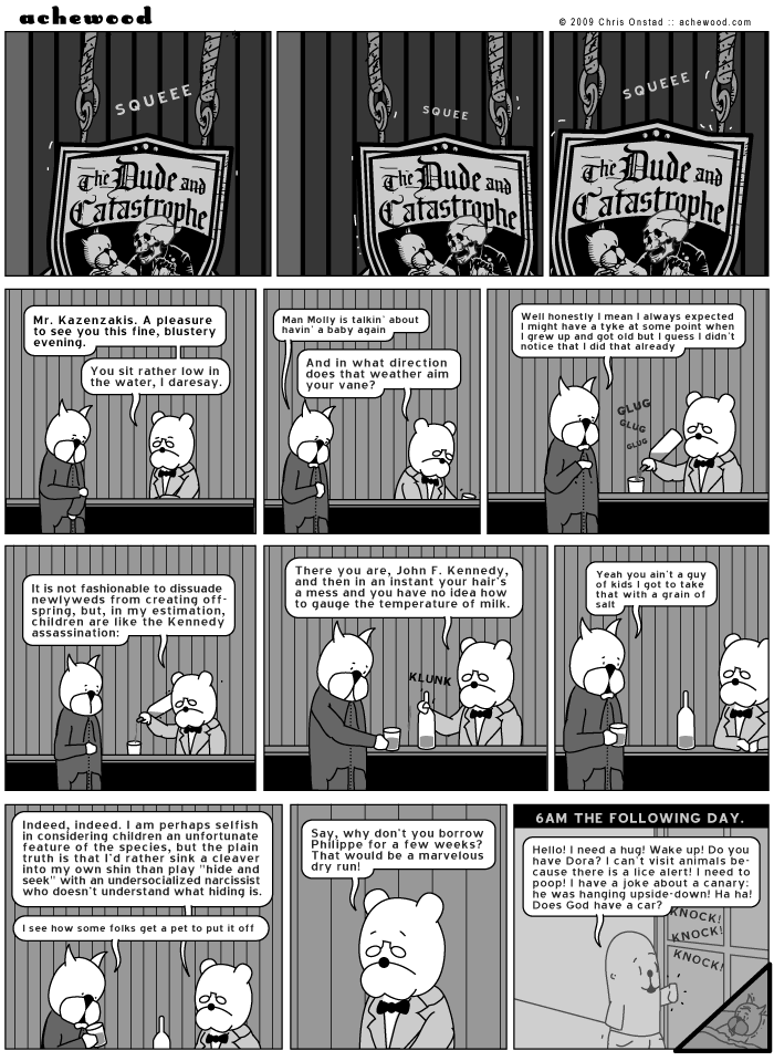 Is it mainly the case that a kid wakes up at 5am and screams until your follicles seize and the neighbors sue? comic