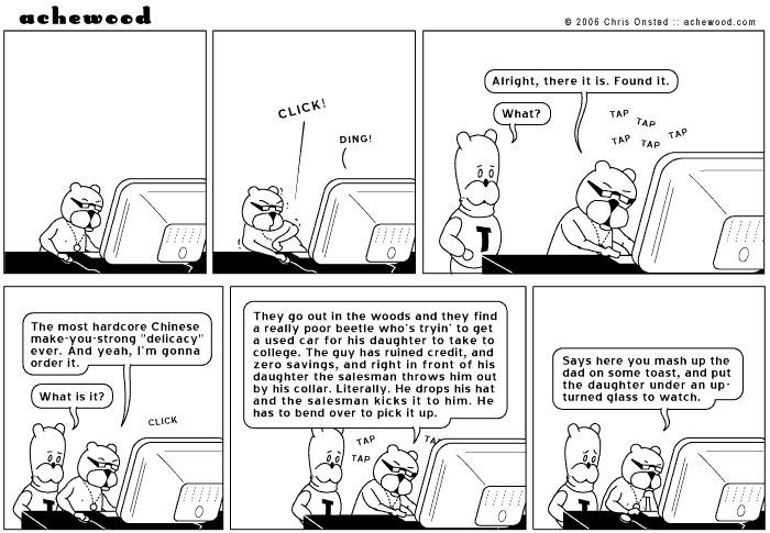 This delicacy takes you inside the terror of the bug's family. comic