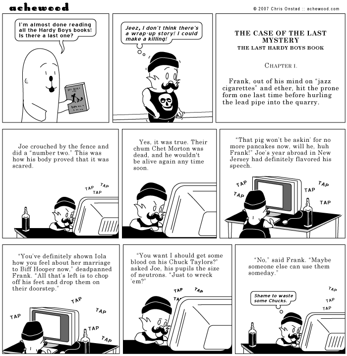 Frank always was the calm, brunette one. comic