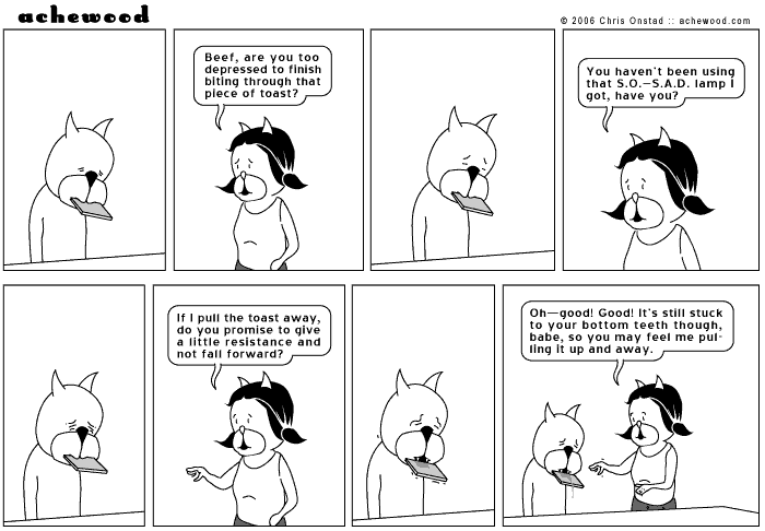 In this we establish the operative parameters for a good relationship. comic