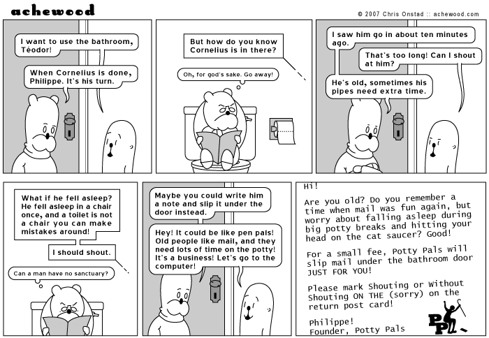 I have not liked mail since I was about sixteen. Mail has held no interest for me for half my life. comic