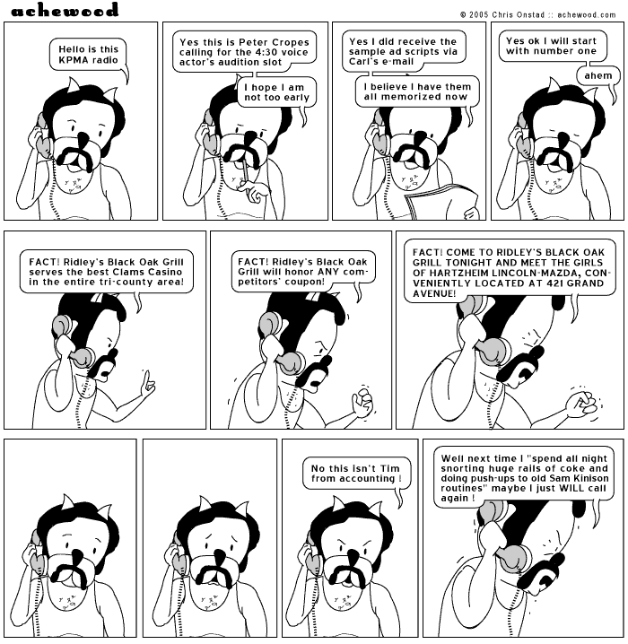 Nothing a good voice coach and a lobotomy couldn't help with comic