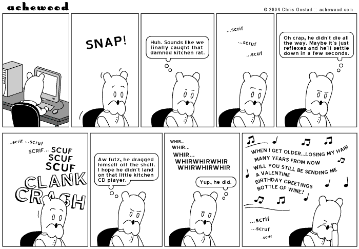 If you've got it handy, cue up the When I'm Sixty-Four mp3 and read this over again. comic