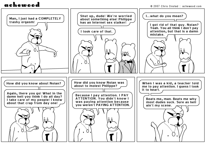 If you don't pay attention, where the hell do you get off? comic