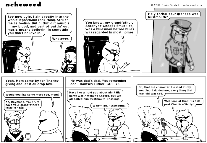 Antonyne Cheops Smuckles, aka Rustmouth Chafings And The Boy From Seller's Hall. comic