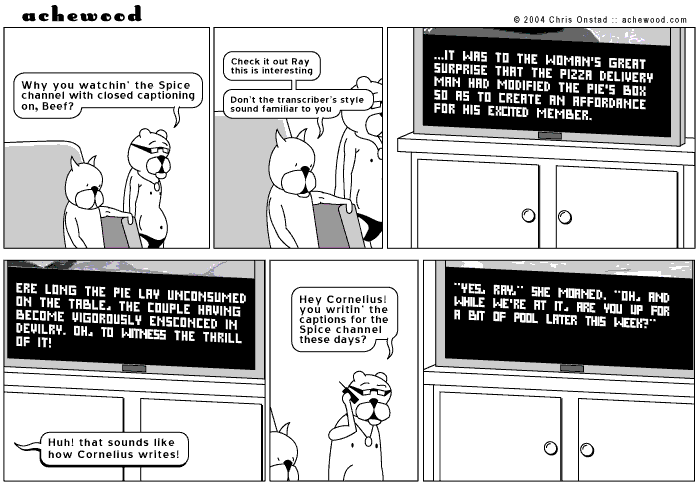 One imagines it is work he can do from bed, the poor old fellow. comic