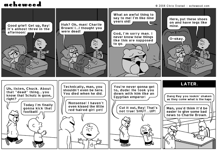 It is pretty hard to tell a nine-year old child that they are dead. It is pretty sad. comic